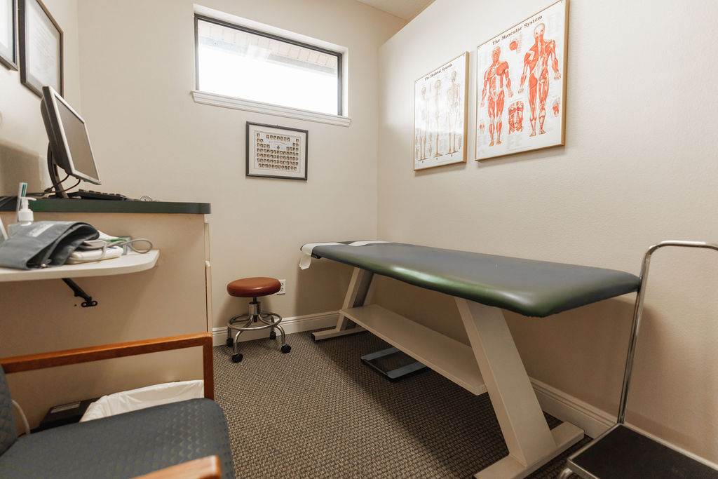 Patient Room at Etheredge Chiropractics Leesburg Office